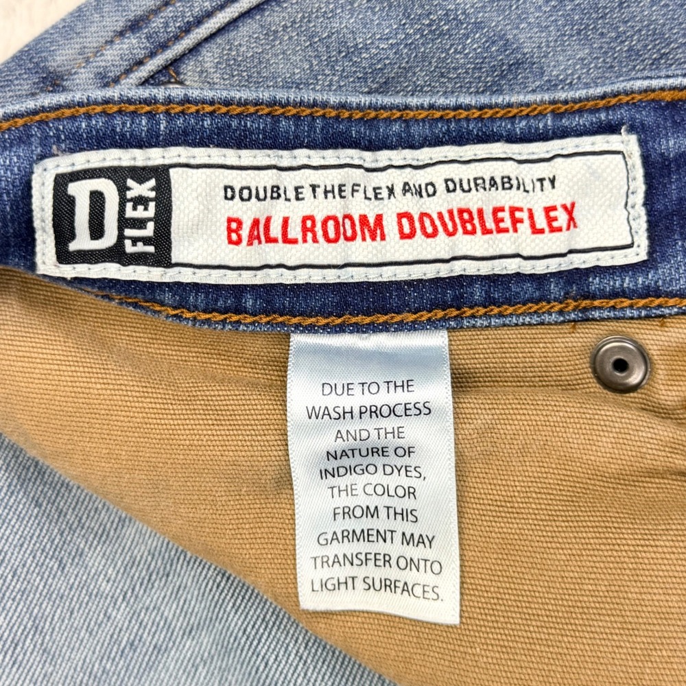Duluth Ballroom DoubleFlex Jeans Men 33x34 Blue Cotton Stretch Standard Fit Work - Picture 8 of 16